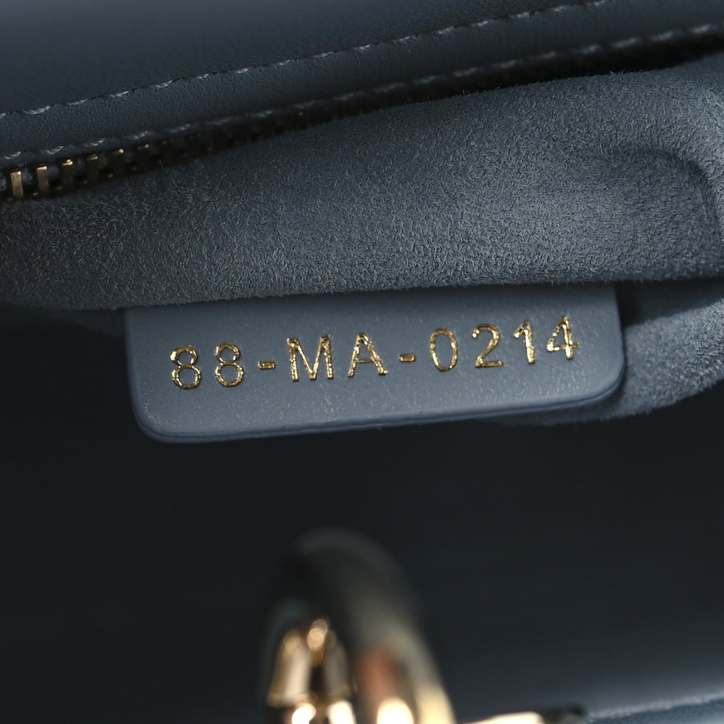 Lambskin Cannage Small Bi-Color Lady Dior  Blue Grey