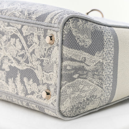 Christian Dior Canvas Toile De Jouy Reverse Embroidered Medium Lady D-Lite Gray 9 of 9
