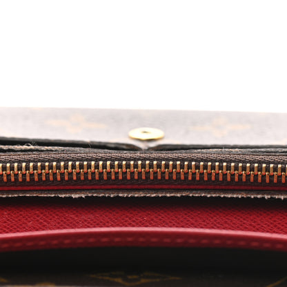 Louis Vuitton Monogram Emilie Wallet Red 7 of 10