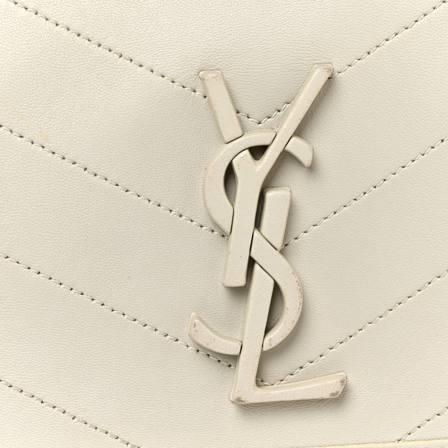 Lambskin Matelasse Monogram Medium Niki Chain Satchel Ivory