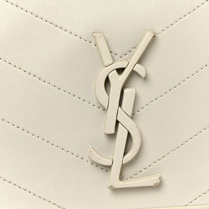 Saint Laurent Lambskin Matelasse Monogram Medium Niki Chain Satchel Ivory 8 of 19