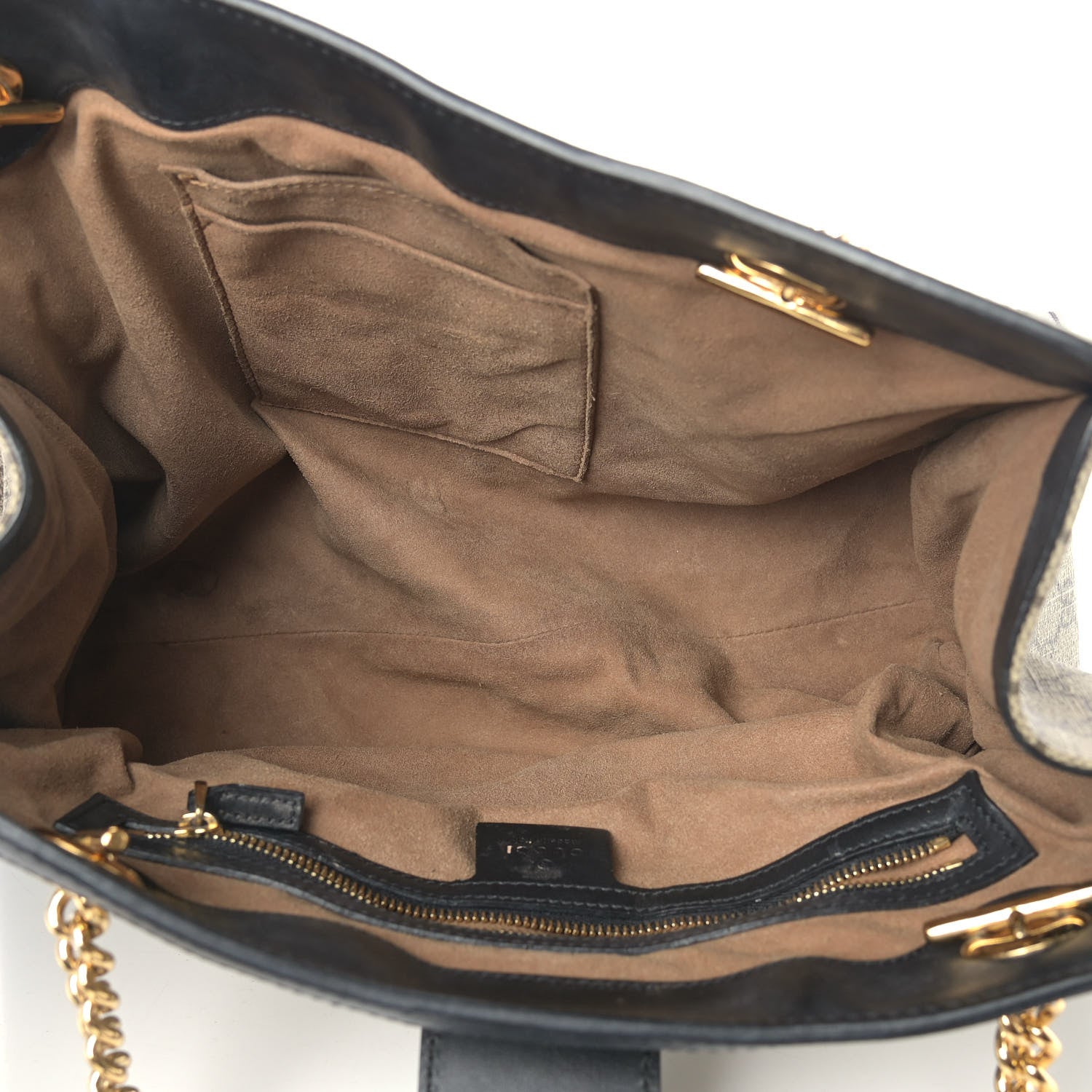 Gucci GG Supreme Monogram Medium Padlock Tote Black 5 of 14