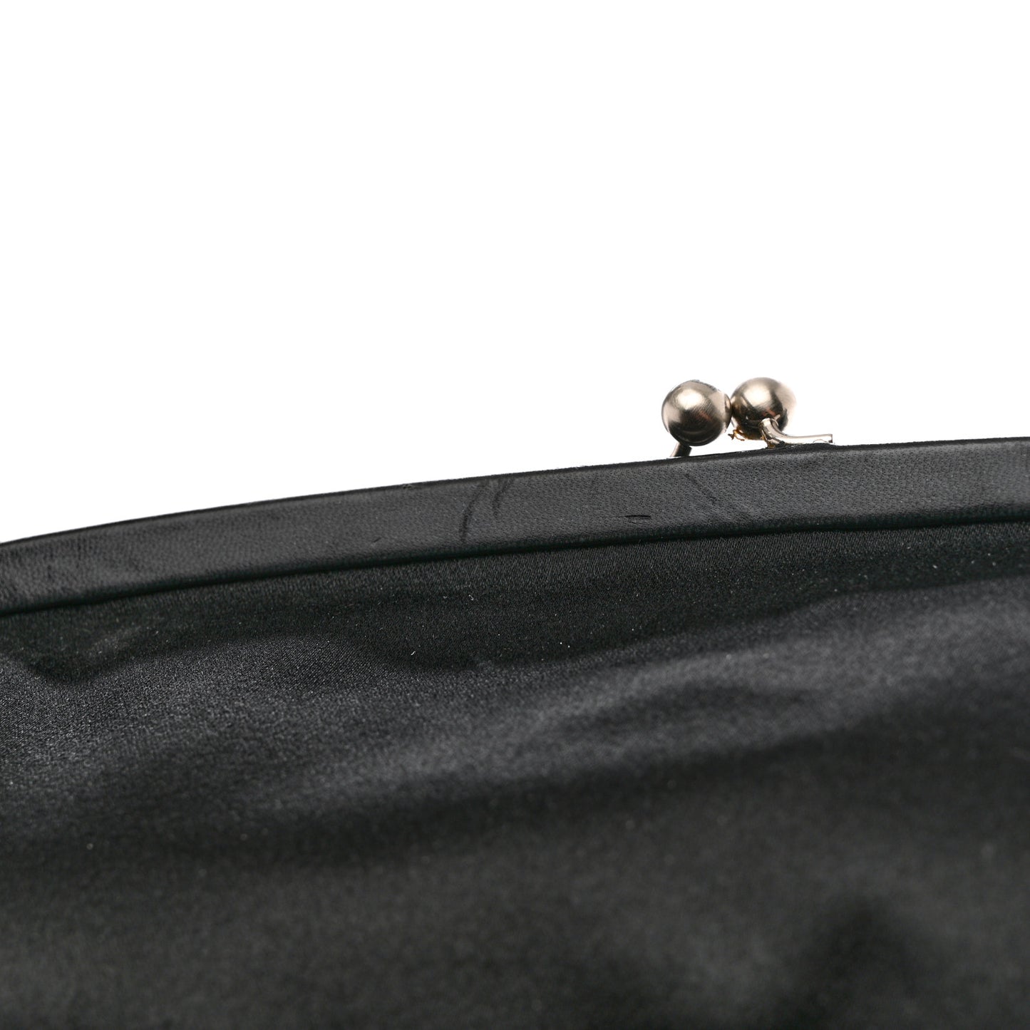 Tessuto Nylon Nappa Kisslock Shoulder Bag Black
