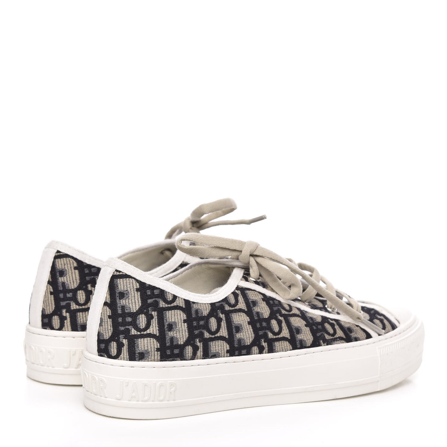 Canvas Oblique Walk'N'Dior Low Top Sneakers 38 Deep Blue