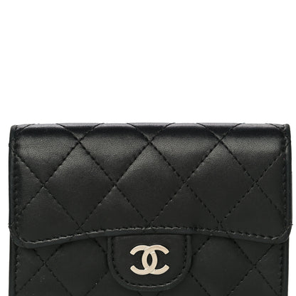 Chanel Lambskin Quilted Flap Card Holder Black 9 of 20