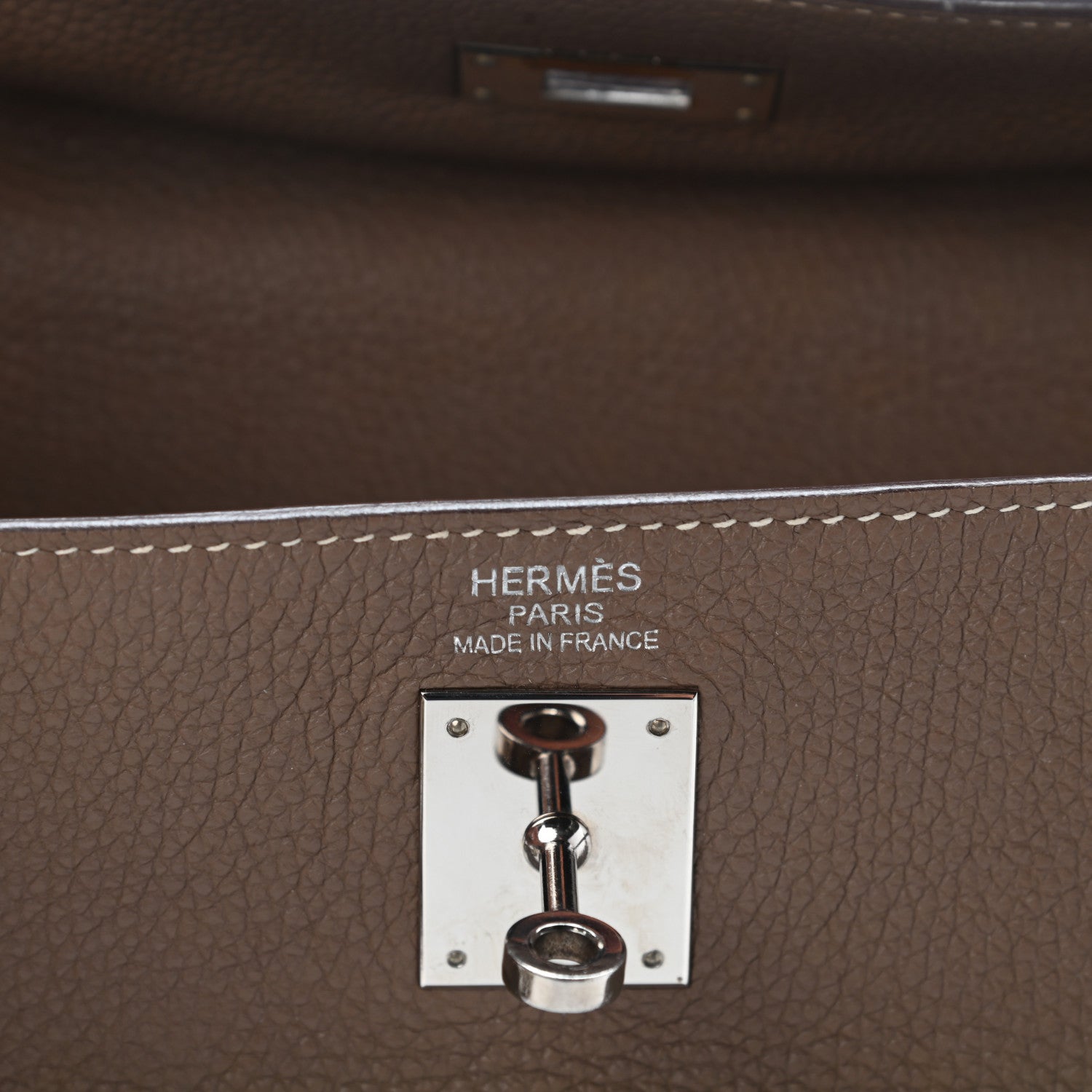 Hermes Togo Kelly Retourne 35 Etoupe 6 of 10
