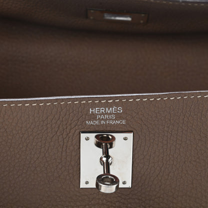 Hermes Togo Kelly Retourne 35 Etoupe 6 of 10