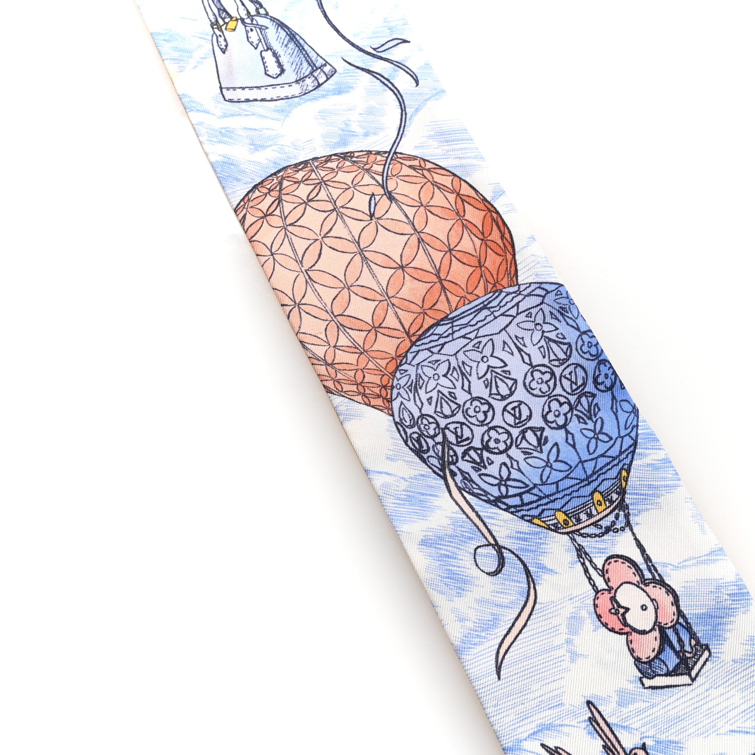 Louis Vuitton Silk Monogram Up And Away Bandeau Light Blue 1810895