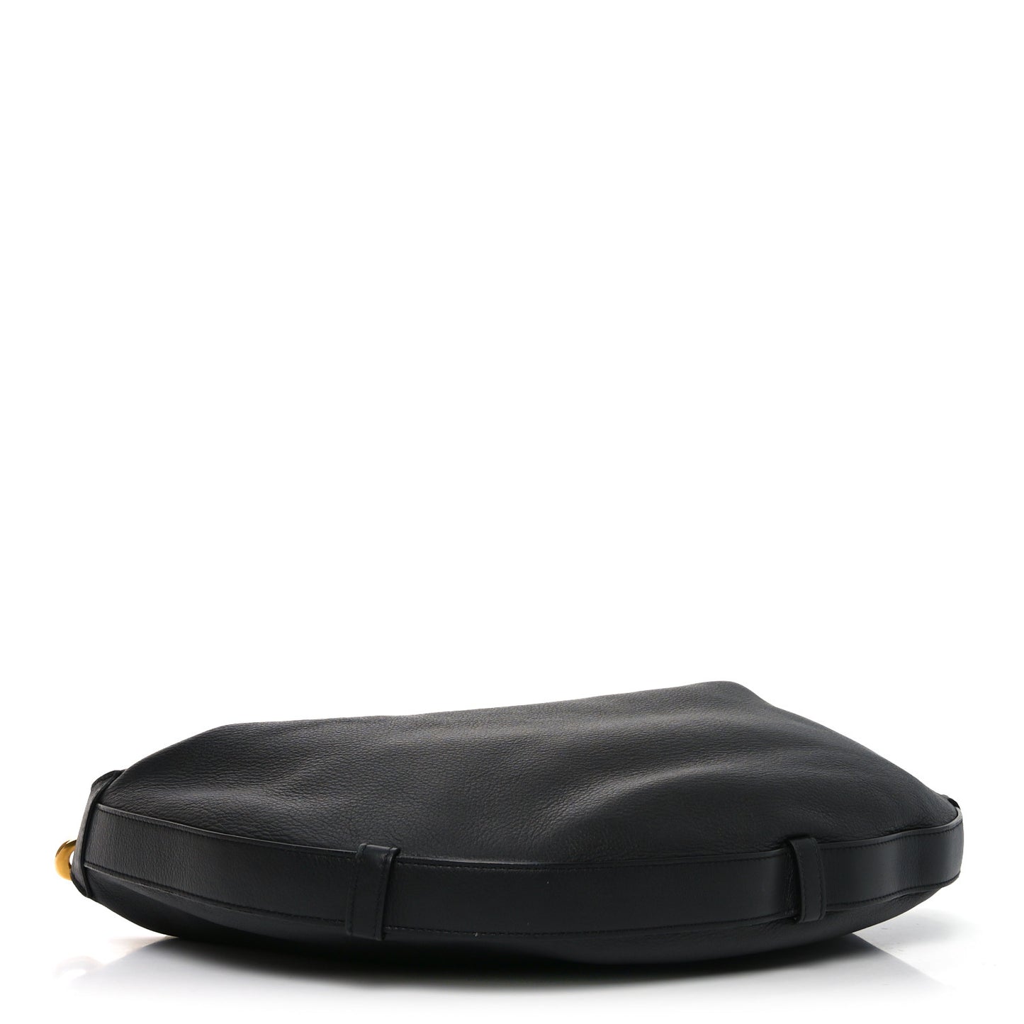 Supple Calfskin Medium Strap Leandre Shoulder Bag Black