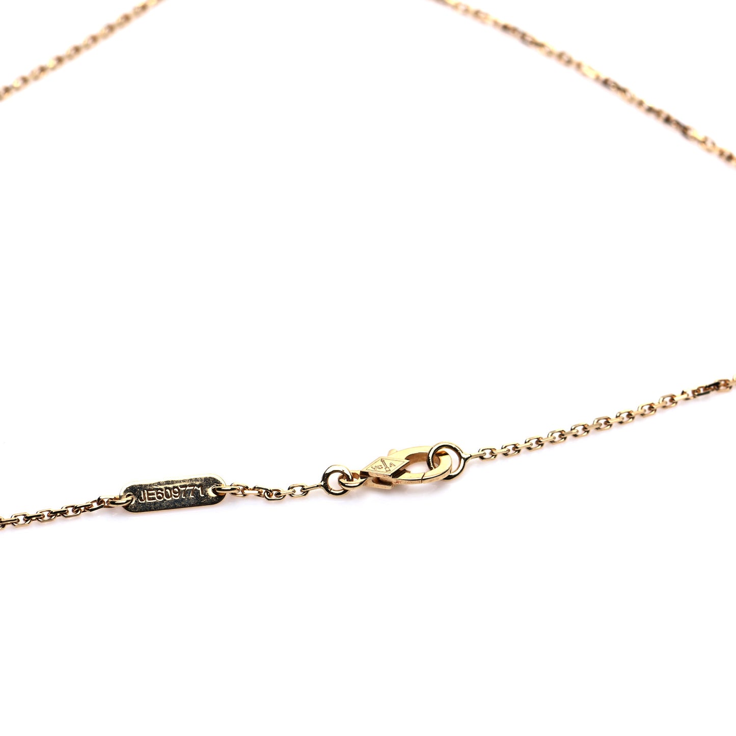 18K Yellow Gold Carnelian Vintage Alhambra Pendant Necklace