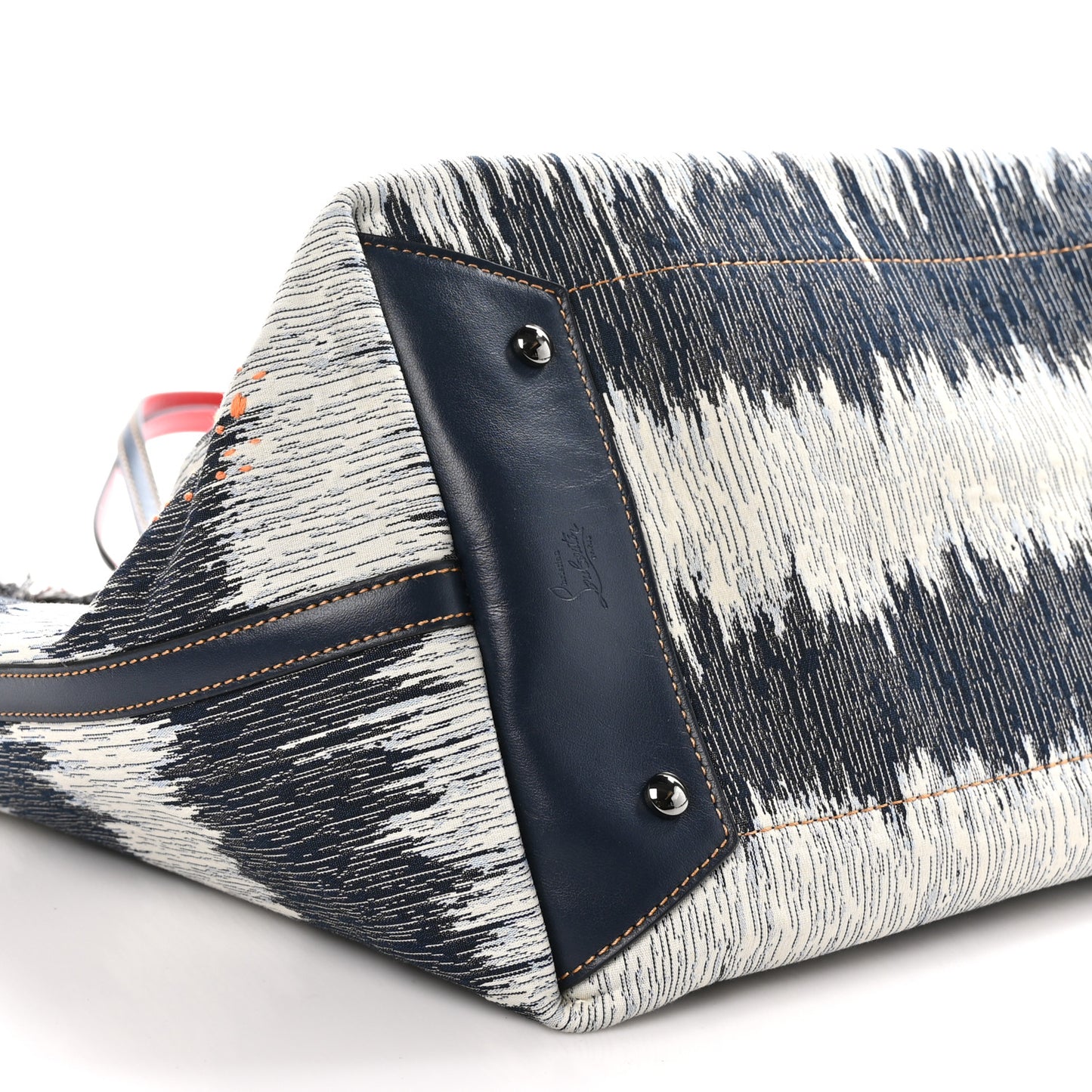 Denim Frangibus Printed Tote Dark Blue Multicolor