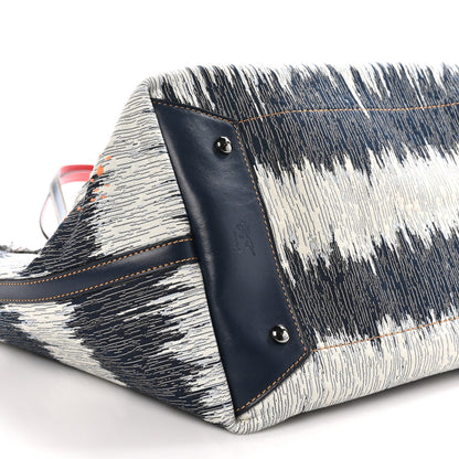 Christian Louboutin Denim Frangibus Printed Tote Dark Blue Multicolor 9 of 10