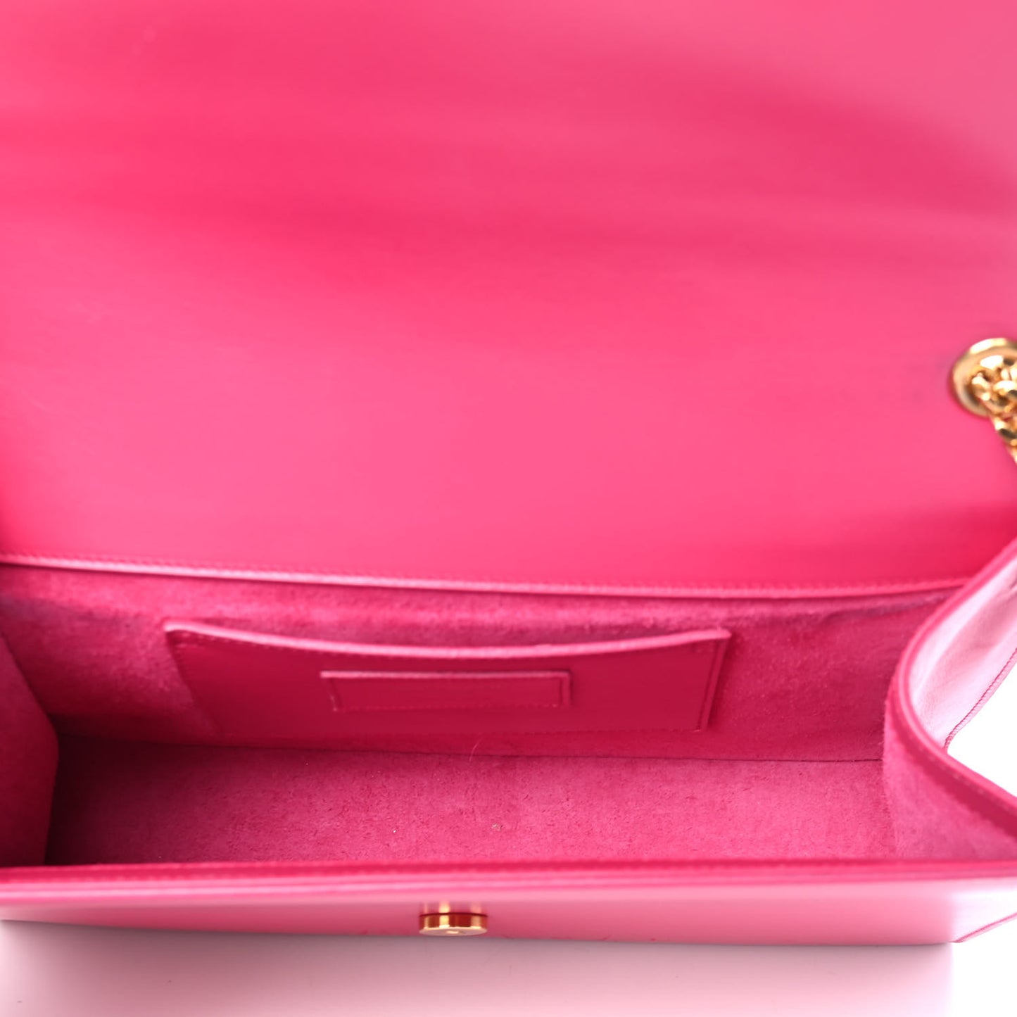 Smooth Calfskin Medium Classic Monogram Kate Tassel Satchel Fuchsia