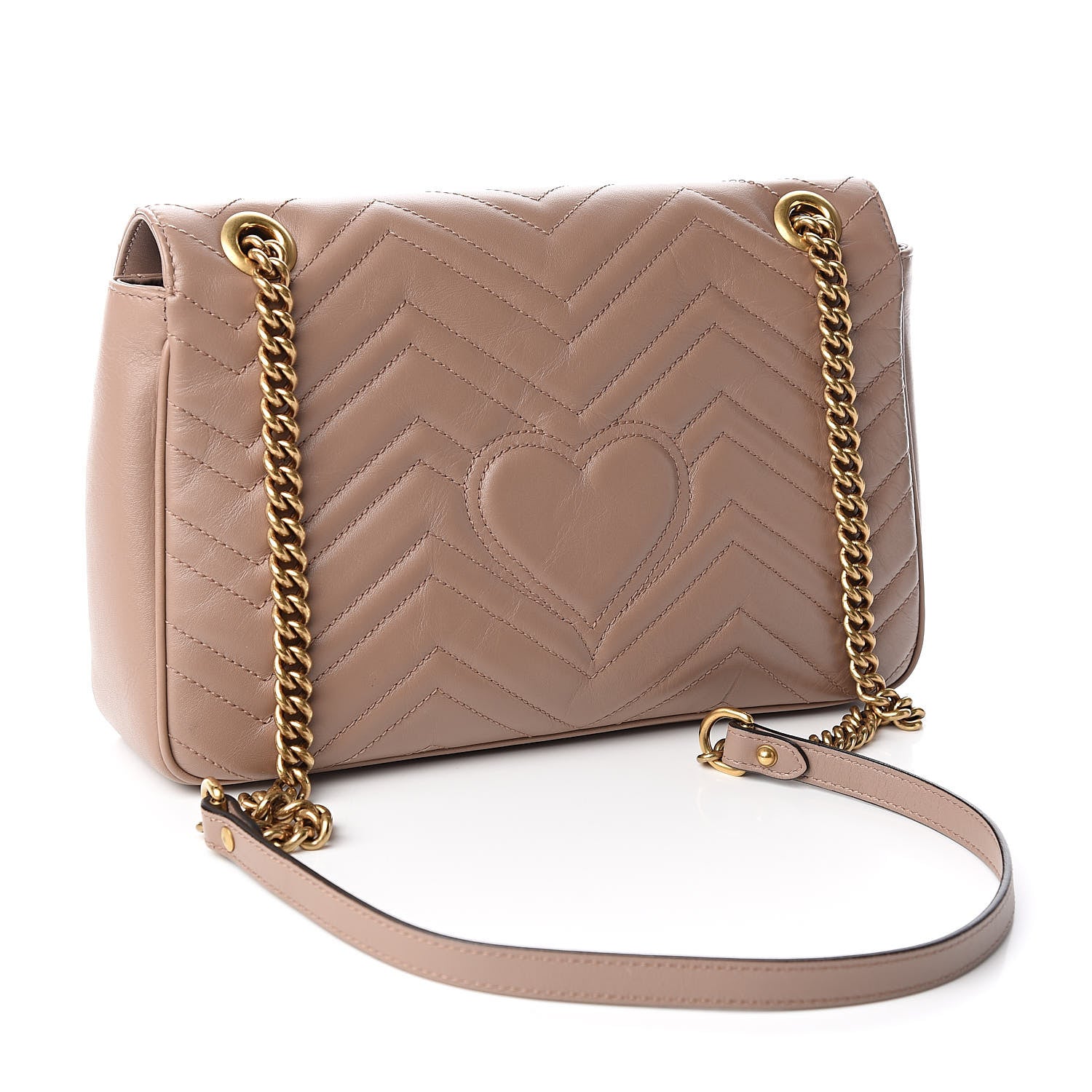 Gucci Calfskin Matelasse Medium GG Marmont Shoulder Bag Porcelain Rose 3 of 11