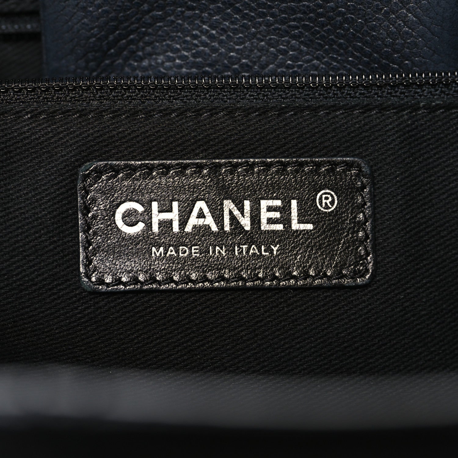 Chanel Caviar Stitched CC Shopper Tote Black 8 of 18