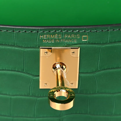 Hermes Matte Alligator Mini Kelly Sellier 20 Vert Cactus 6 of 10