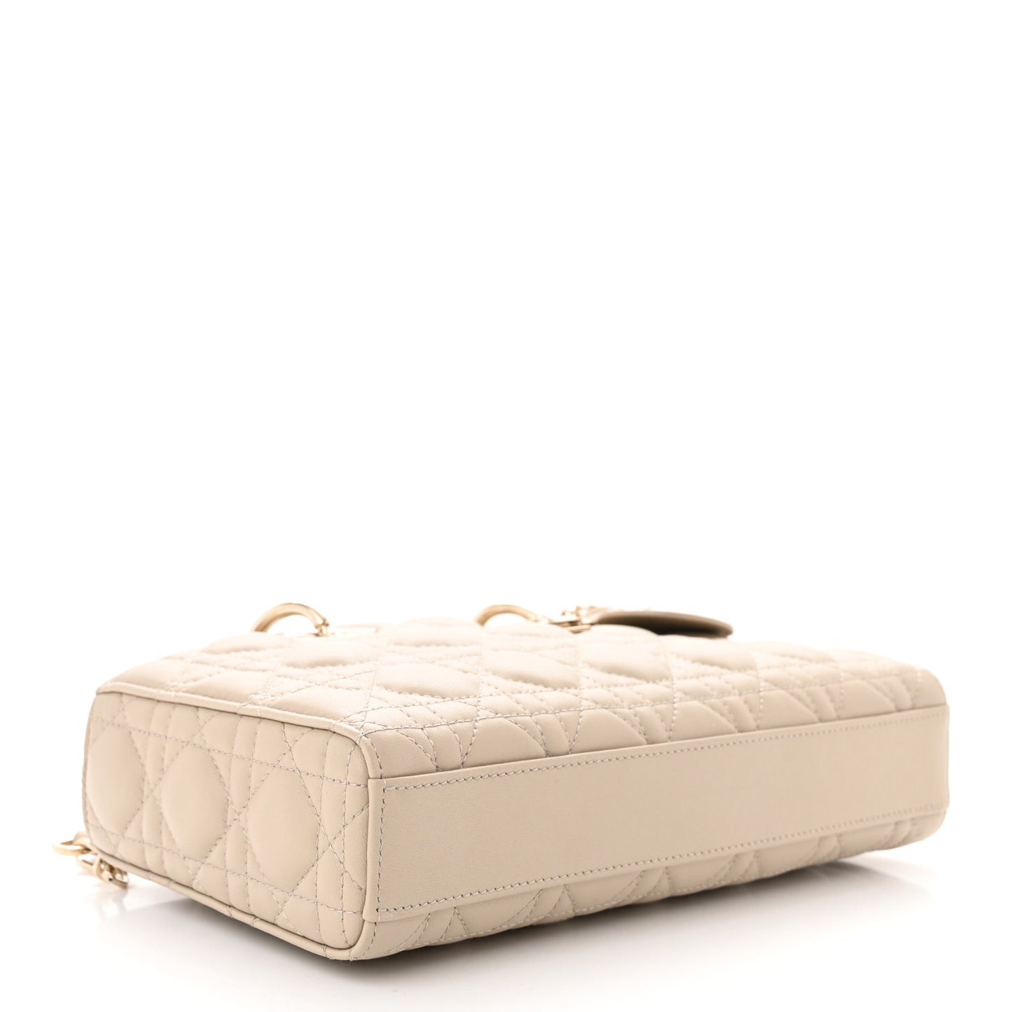 Lambskin Cannage Medium Lady D-Joy Sand