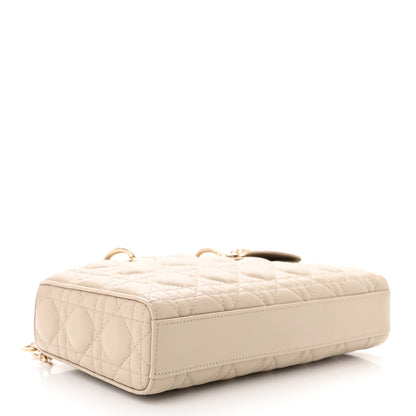 Christian Dior Lambskin Cannage Medium Lady D-Joy Sand 4 of 10
