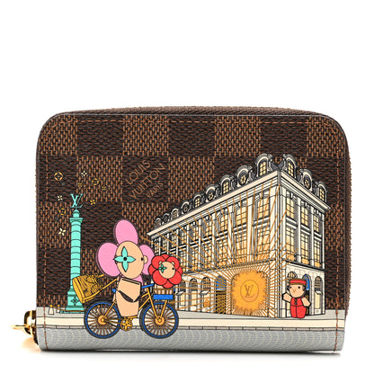 Louis Vuitton Damier Ebene 2022 Christmas Animation Paris Zippy Coin Purse Pink 1 of 7