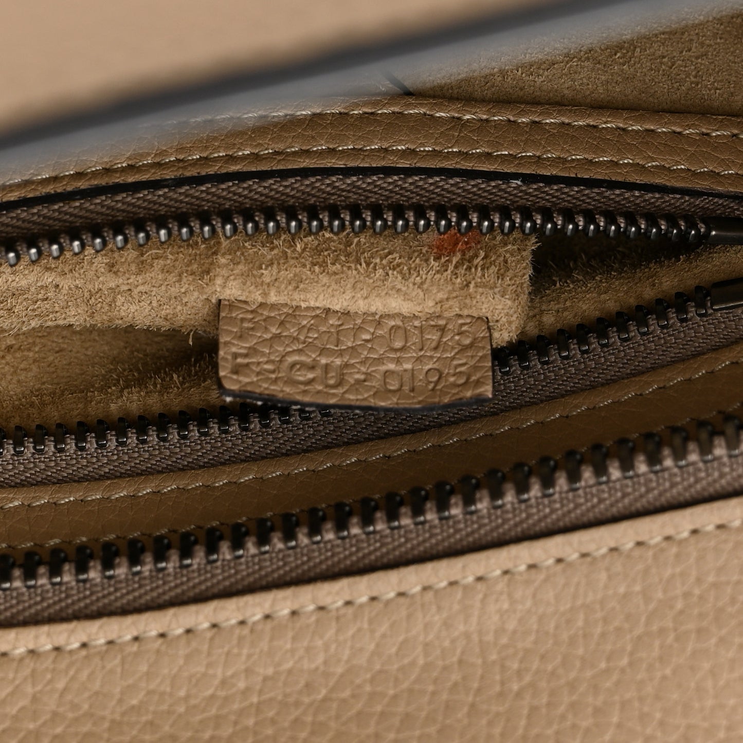 Drummed Calfskin Micro Luggage Dune