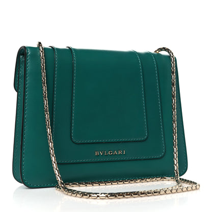Bulgari Calfskin Small Serpenti Forever Snake Strap Crossbody Bag Emerald Green 4 of 10