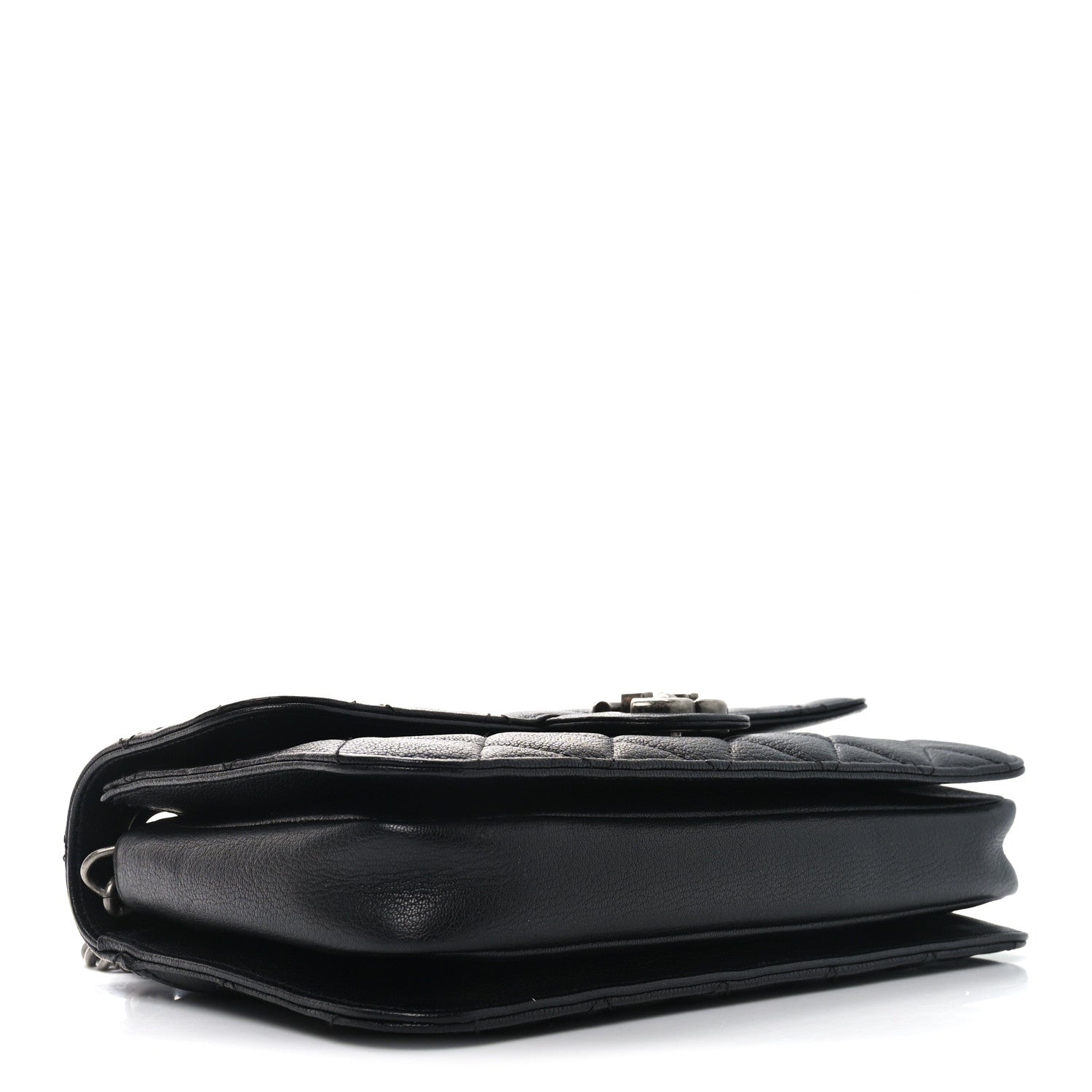 Chanel Goatskin Quilted Medium Perfect Edge Flap Black 4 of 10