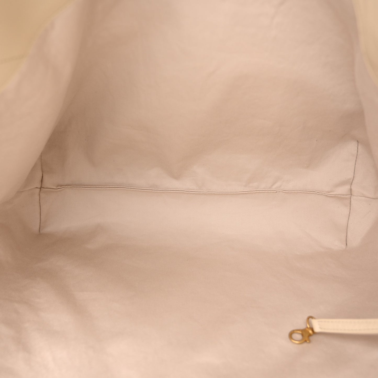 Calfskin Quilted Maxi Shopping Bag Beige