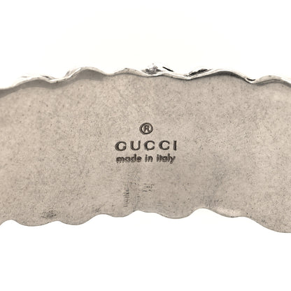 Gucci Metal Lion Mane Cuff Bracelet S Aged Silver 4 of 5