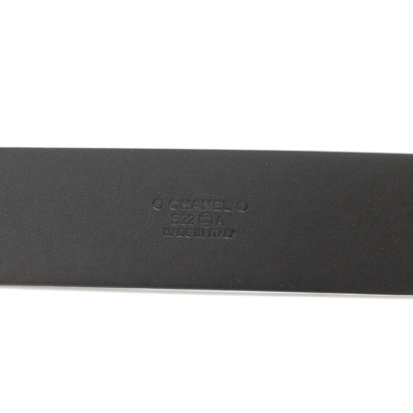 Calfskin Enamel CC Belt 80 32 Black
