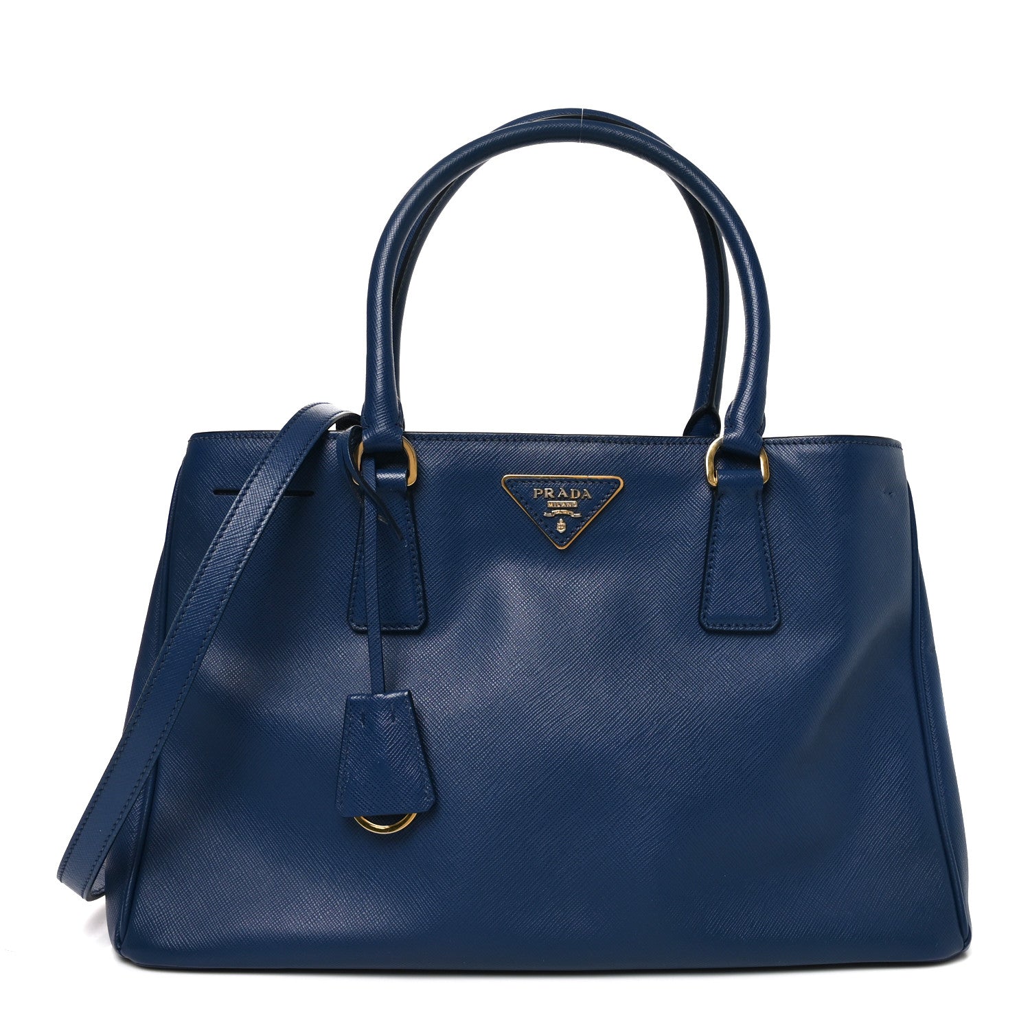 Prada Saffiano Lux Medium Tote Bluette 1 of 9