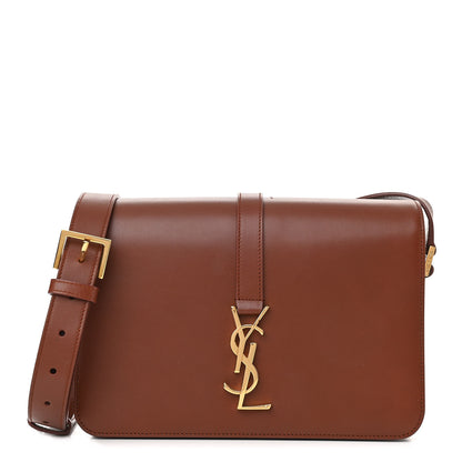 Saint Laurent Smooth Calfskin Medium Classic Monogram Universite Bag Brown 1 of 12