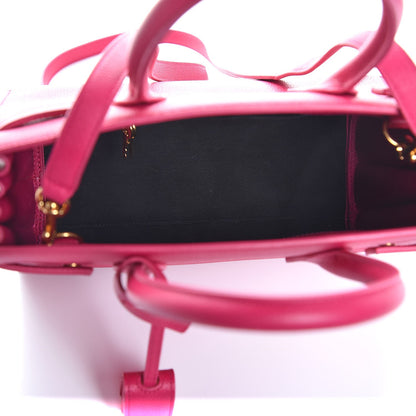 Saint Laurent Grained Calfskin Baby Sac De Jour Lipstick Fuchsia 6 of 8