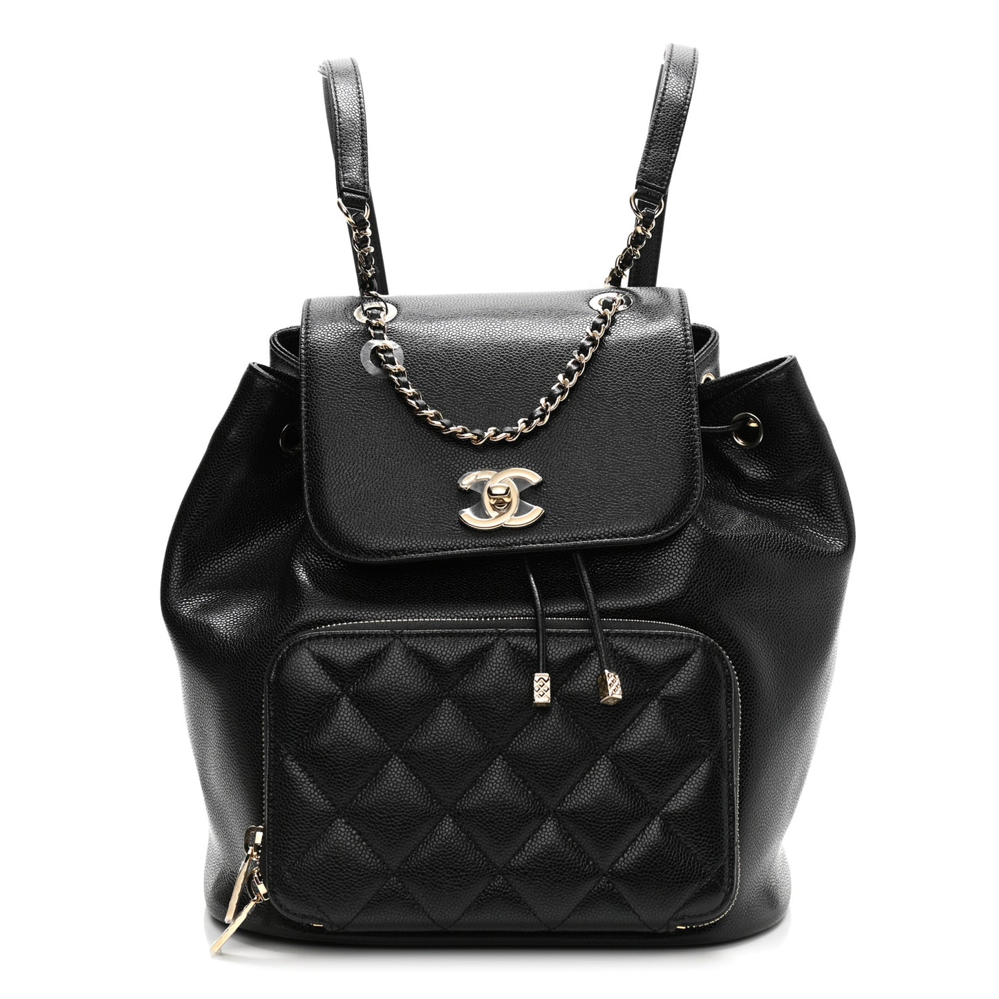 Caviar Quilted Business Affinity Backpack Black