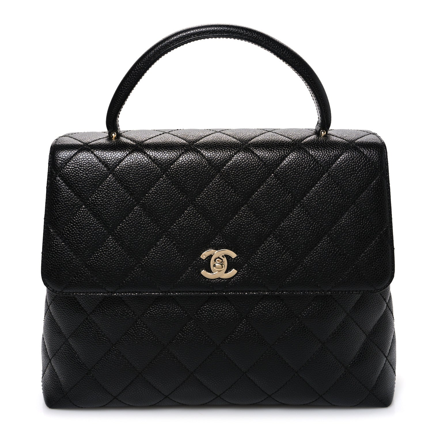 Chanel Caviar Quilted Jumbo Kelly Flap Black 1 of 10