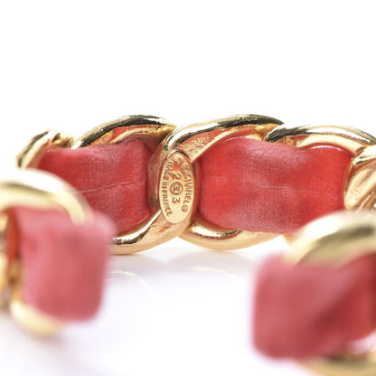 Chanel Velvet Chain Cuff Pink Gold 4 of 5