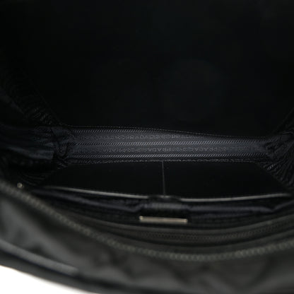Prada Tessuto Nylon Saffiano Front Pocket Zip Messenger Black 6 of 19