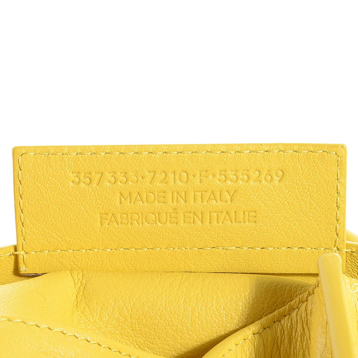 Calfskin Papier Mini A4 Tote Jaune Soleil