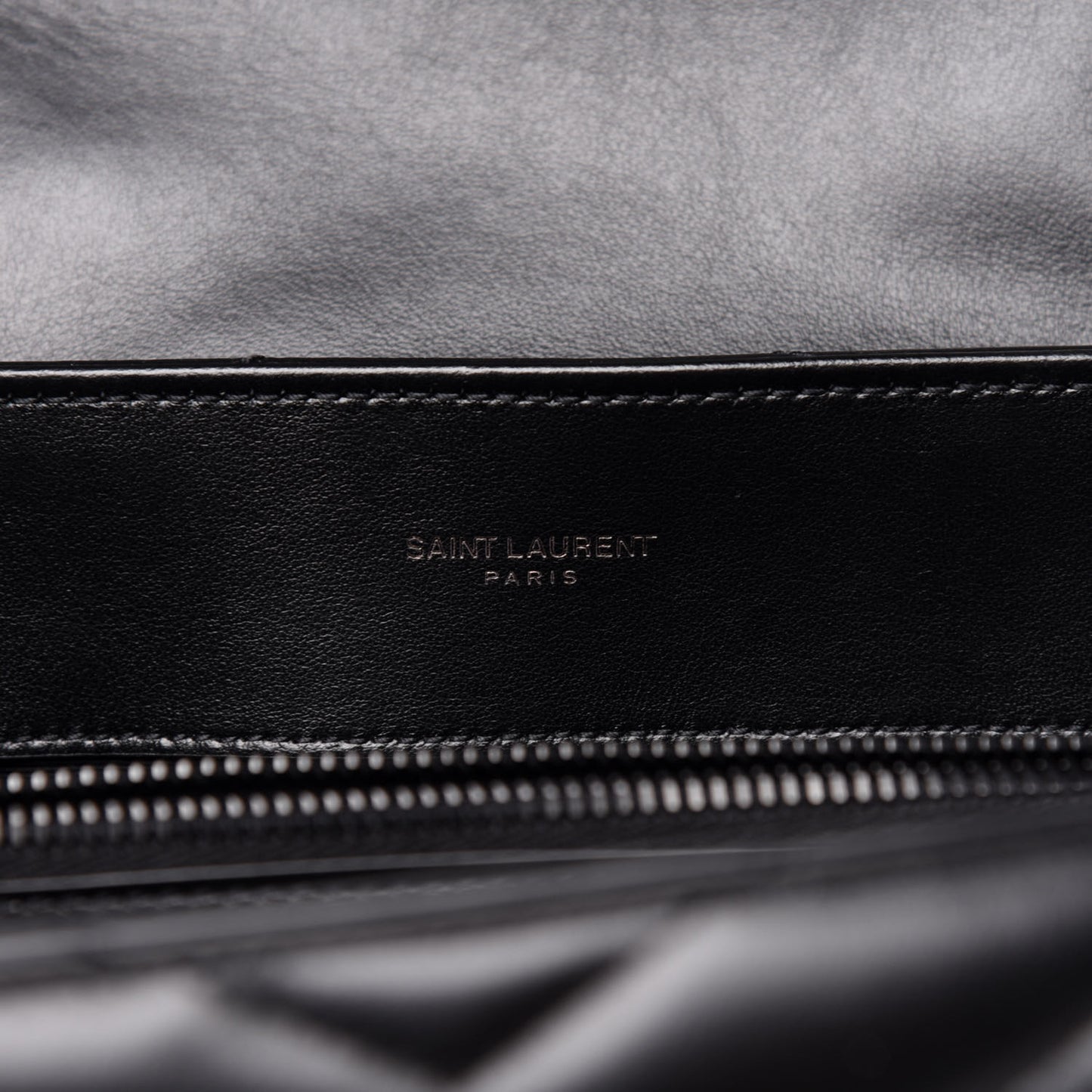 Calfskin Y Quilted Monogram Medium Loulou Chain Satchel Black
