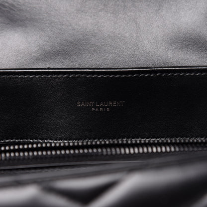Saint Laurent Calfskin Y Quilted Monogram Medium Loulou Chain Satchel Black 6 of 12