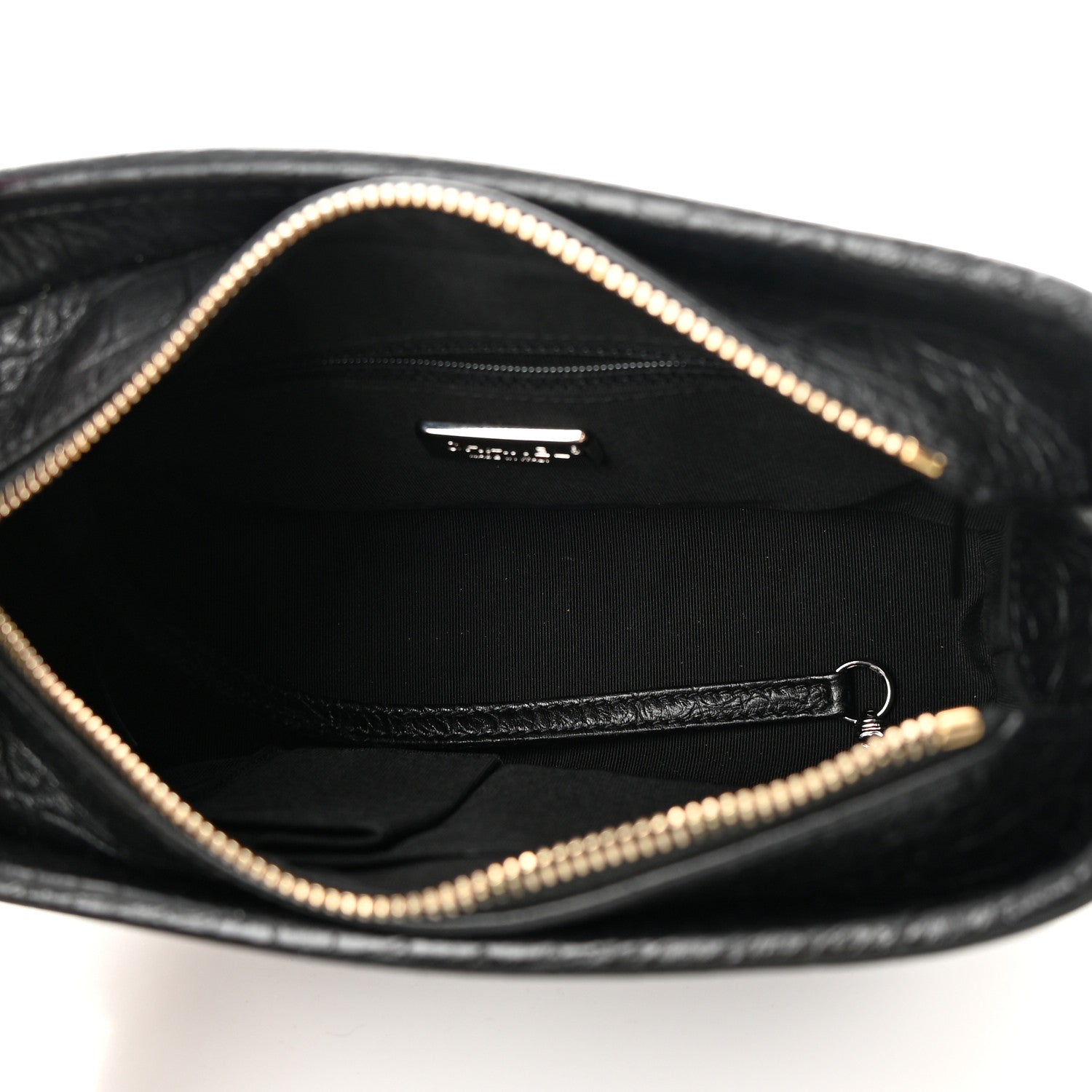 Chanel Calfskin Crocodile Embossed Small Gabrielle Cocodile Hobo Black 5 of 10