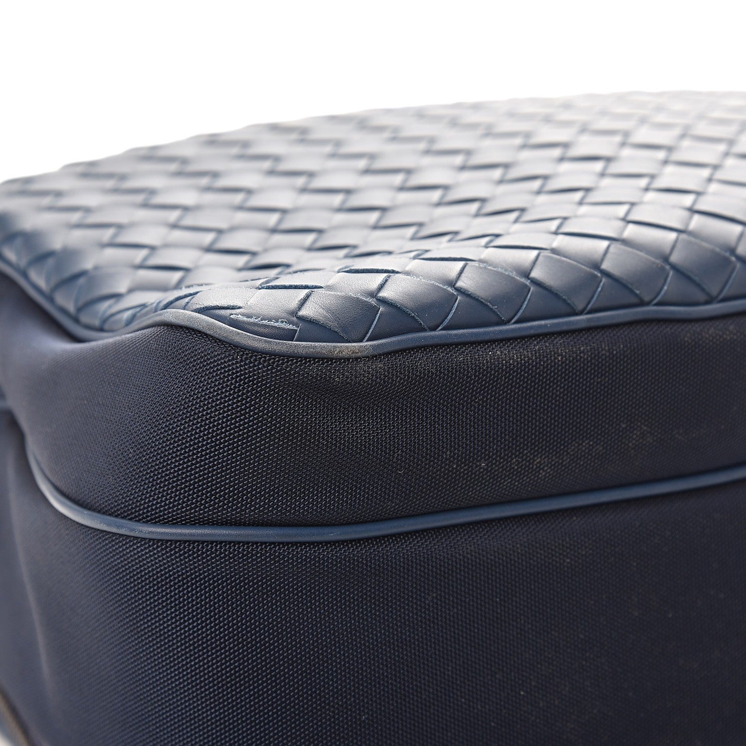 Bottega Veneta Canvas Calfskin Intrecciato Messenger Tourmaline Pacific 9 of 10