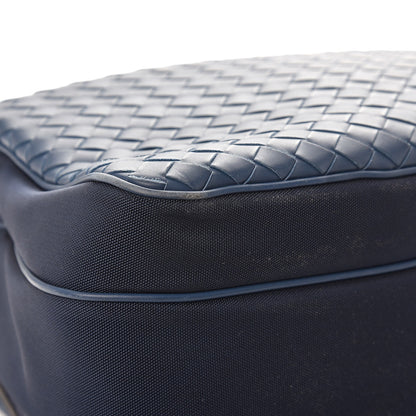 Bottega Veneta Canvas Calfskin Intrecciato Messenger Tourmaline Pacific 9 of 10