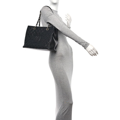 Chanel Caviar Quilted Grand Shopping Tote GST Black 3 of 12