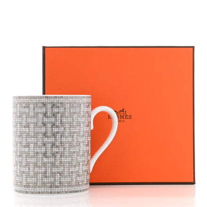 Hermes Porcelain Mosaique au 24 Mug Platinum 8 of 8