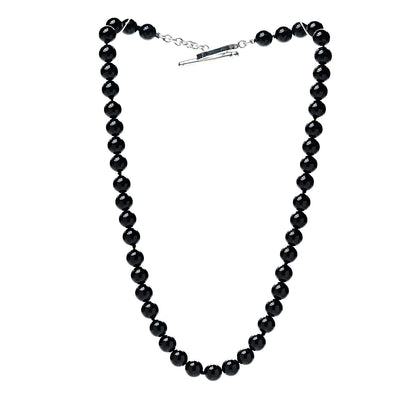 Tiffany Sterling Silver Black Onyx Bead Toggle Necklace 2 of 3