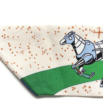 Hermes Silk Space Derby Twilly Creme Bleu Multicolor 5 of 5