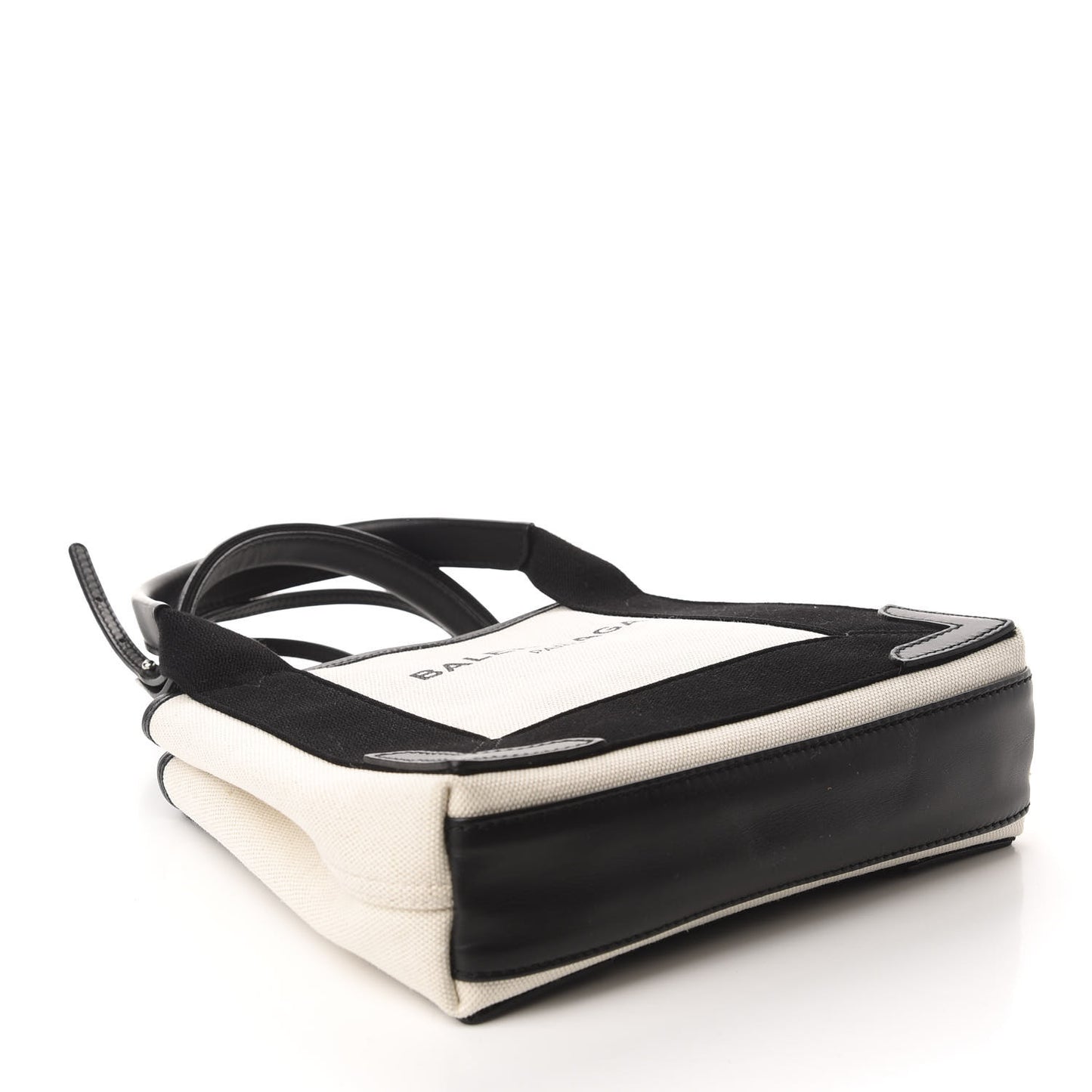 Cotton Canvas Calfskin Navy Cabas XS Natural Black