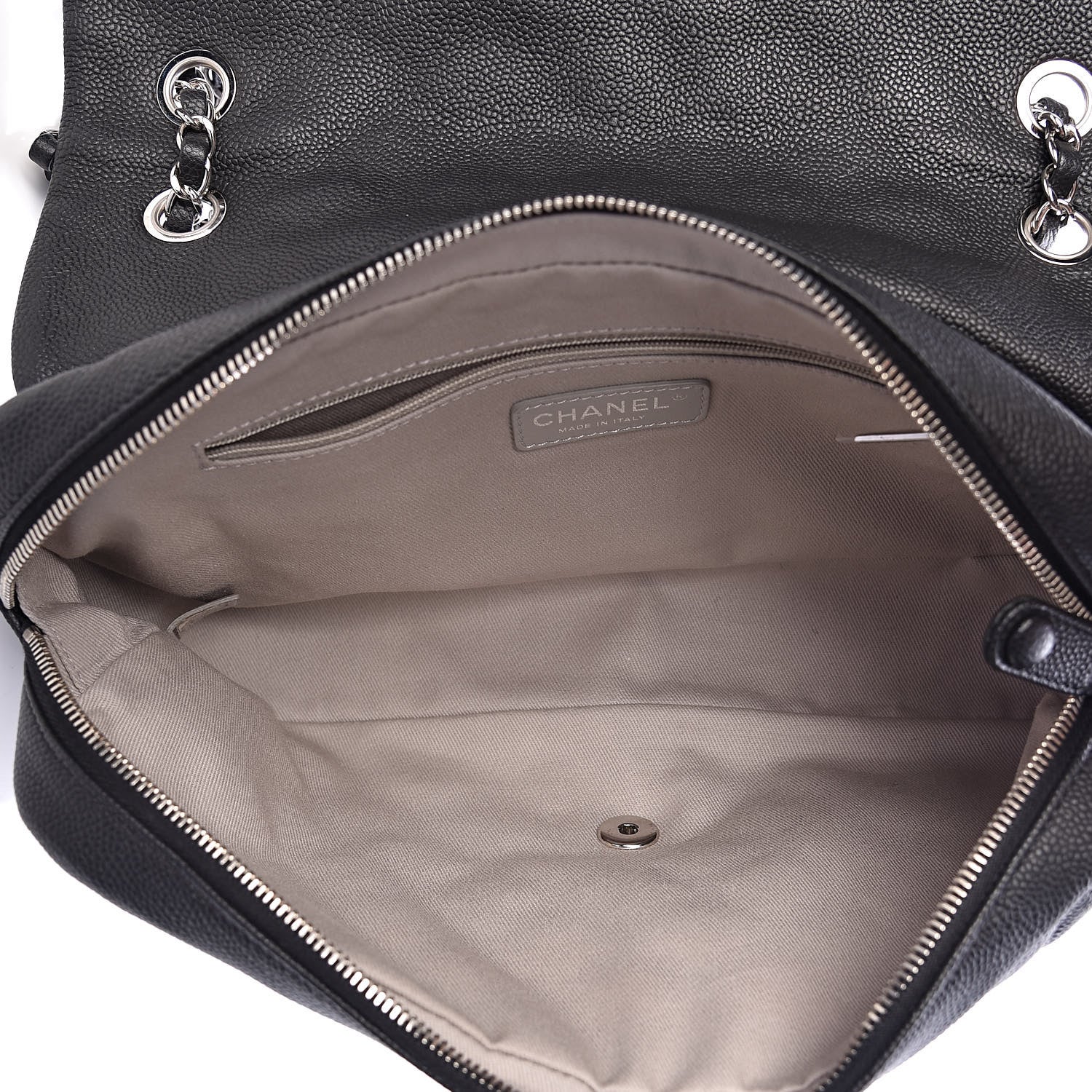 Chanel Caviar Quilted Jumbo Easy Flap Black 7 of 10