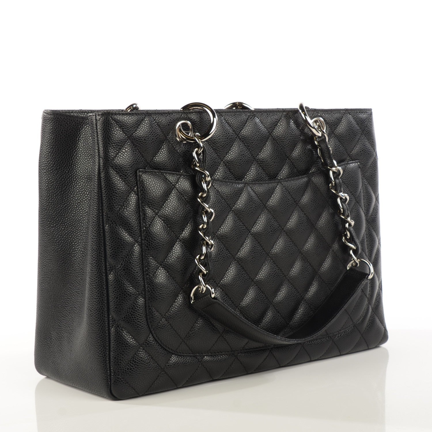 Chanel Caviar Quilted Grand Shopping Tote GST Black 3 of 7