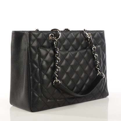 Chanel Caviar Quilted Grand Shopping Tote GST Black 3 of 7